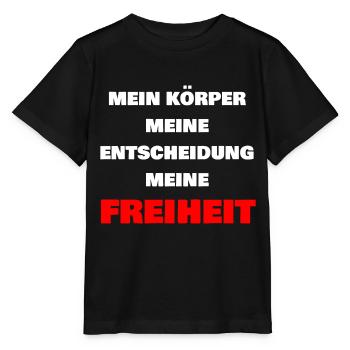 Mein Körper Meine Freiheit - Stanley/Stella Kinder T-Shirt MINI CREATOR  - Schwarz - Vorne - Mikhail (115cm)