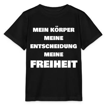 Mein Körper Meine Freiheit - Stanley/Stella Kinder T-Shirt MINI CREATOR  - Schwarz - Vorne - Mikhail (115cm)
