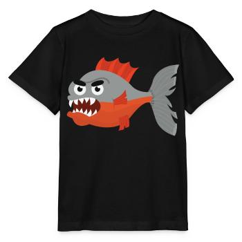 Piranha - Stanley/Stella MINI CREATOR Kids’ T-Shirt - black - Front - Mikhail (115cm)