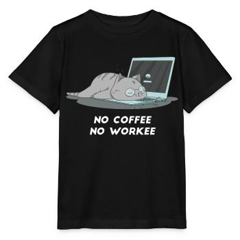 Sleeping cat i love home office - Stanley/Stella MINI CREATOR Kids’ T-Shirt - black - Front - Mikhail (115cm)
