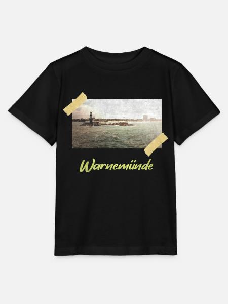 Warnemünde Vintage Photo - Stanley/Stella Kinder T-Shirt MINI CREATOR - Schwarz