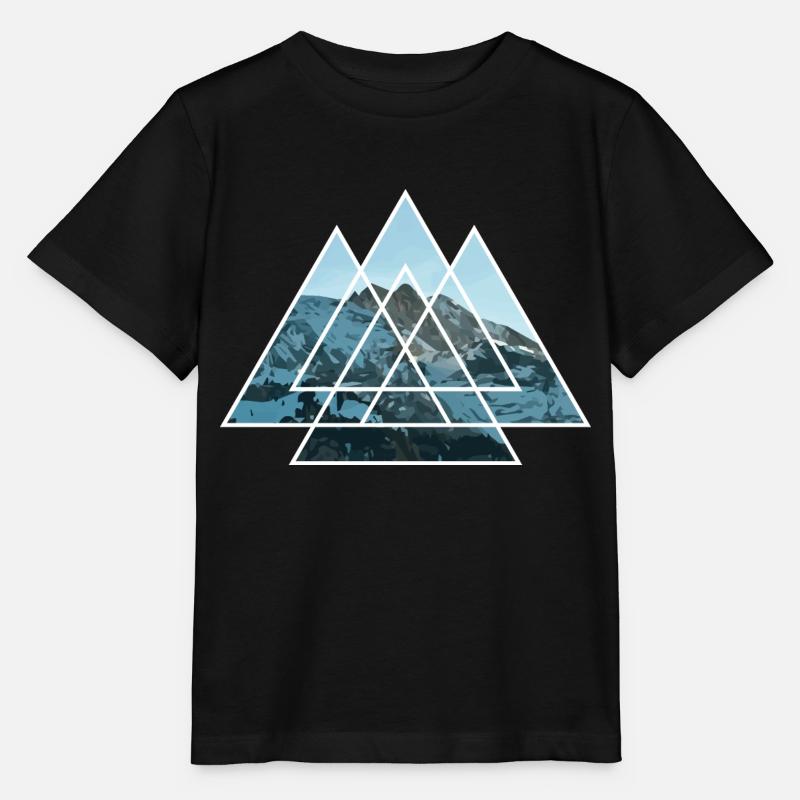Montagnes triangle - T-shirt bio MINI CREATOR Stanley/Stella Enfant - noir