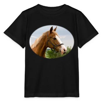 Horse. Horse. - Stanley/Stella MINI CREATOR Kids’ T-Shirt - black - Front - Mikhail (115cm)