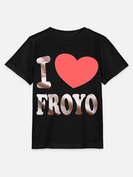 I Love Froyo - Stanley/Stella Kinder T-Shirt MINI CREATOR - Schwarz