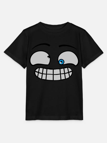 Freches Grimasse Gesicht - Stanley/Stella Kinder T-Shirt MINI CREATOR  - Schwarz
