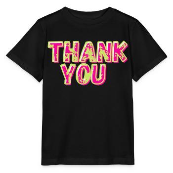 Merci Merci Merci Rose Vert Merci - T-shirt bio MINI CREATOR Stanley/Stella Enfant - noir - Devant - Mikhail (115cm)