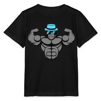 Strong Gorilla - Stanley/Stella Kinder T-Shirt MINI CREATOR  - Schwarz - Vorne - Mikhail (115cm)