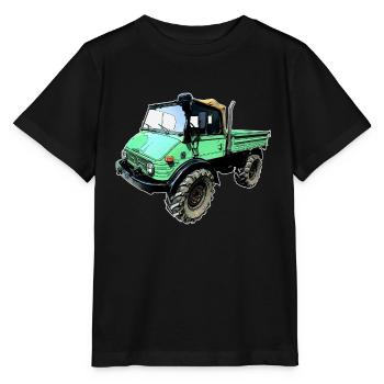 unimog 406 - Stanley/Stella Kinder T-Shirt MINI CREATOR  - Schwarz - Vorne - Mikhail (115cm)