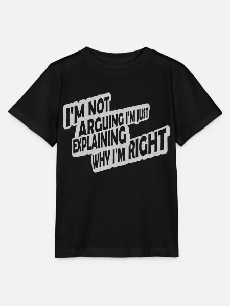 I m not arguing - Stanley/Stella Kinder T-Shirt MINI CREATOR - Schwarz