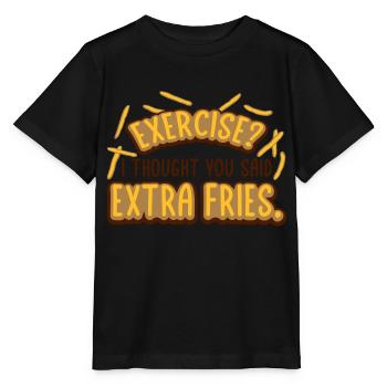 Exercice Extra Fries Citation - T-shirt bio MINI CREATOR Stanley/Stella Enfant - noir - Devant - Mikhail (115cm)