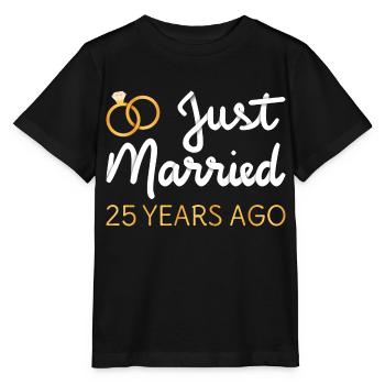 Gerade vor 25 Jahren geheiratet IV - Stanley/Stella Kinder T-Shirt MINI CREATOR  - Schwarz - Vorne - Mikhail (115cm)