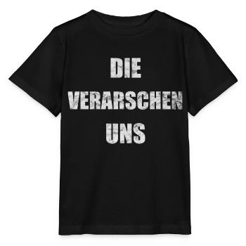 Die verarschen uns - Stanley/Stella Kinder T-Shirt MINI CREATOR  - Schwarz - Vorne - Mikhail (115cm)