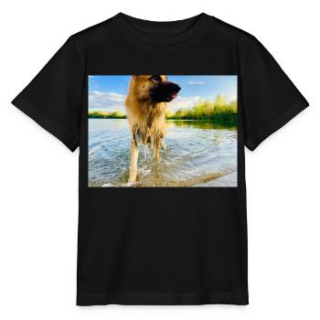 Altdeutscher Schäferhund - Stanley/Stella Kinder T-Shirt MINI CREATOR  - Schwarz - Vorne - Mikhail (115cm)