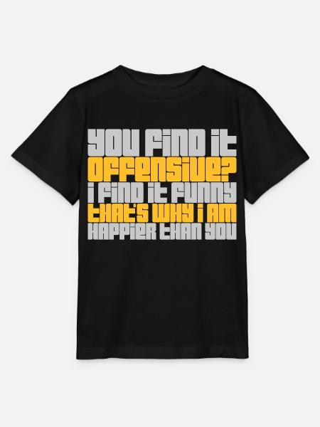 You find it offensive - Stanley/Stella Kinder T-Shirt MINI CREATOR - Schwarz