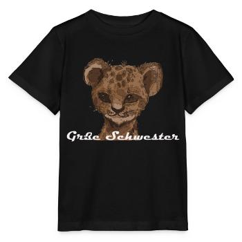 Big Sister - Lion - Stanley/Stella MINI CREATOR Kids’ T-Shirt - black - Front - Mikhail (115cm)