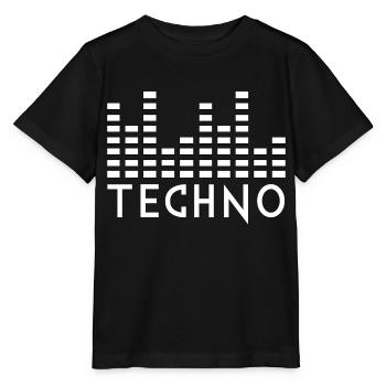 Techno-Musik - Stanley/Stella Kinder T-Shirt MINI CREATOR  - Schwarz - Vorne - Mikhail (115cm)