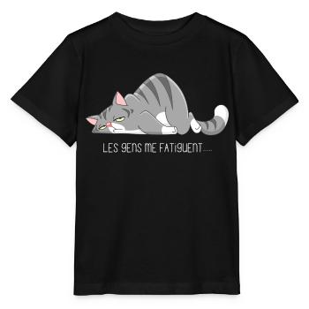 Menschen machen mich müde - Stanley/Stella Kinder T-Shirt MINI CREATOR  - Schwarz - Vorne - Mikhail (115cm)