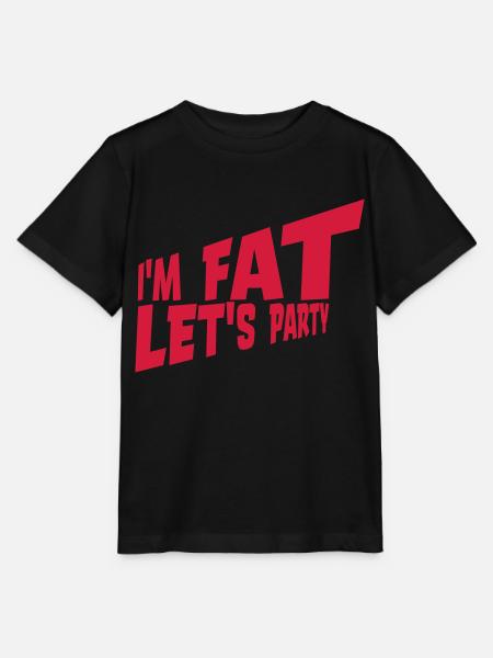 im fat lets party - Stanley/Stella Kinder T-Shirt MINI CREATOR - Schwarz