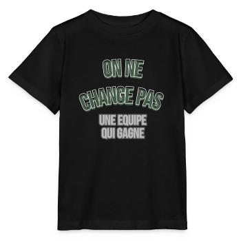 Equipe / Team - T-shirt bio MINI CREATOR Stanley/Stella Enfant - noir - Devant - Mikhail (115cm)
