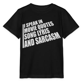 speak lyrics and sarcasm - Stanley/Stella MINI CREATOR Kids’ T-Shirt - black - Front - Mikhail (115cm)