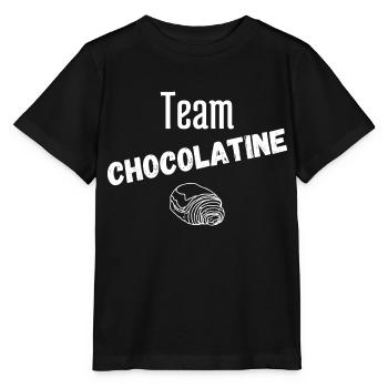 Team chocolatine - T-shirt bio MINI CREATOR Stanley/Stella Enfant - noir - Devant - Mikhail (115cm)