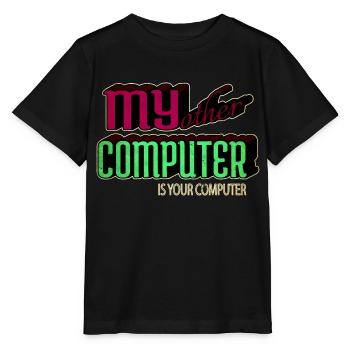 Present Hacking Coding Hacking Computer - Stanley/Stella MINI CREATOR Kids’ T-Shirt - black - Front - Mikhail (115cm)
