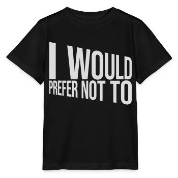 Je préfère ne pas - T-shirt bio MINI CREATOR Stanley/Stella Enfant - noir - Devant - Mikhail (115cm)