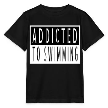 Funny Swimming Tshirts Swimmers Geek Quote - Stanley/Stella MINI CREATOR Kids’ T-Shirt - black - Front - Mikhail (115cm)