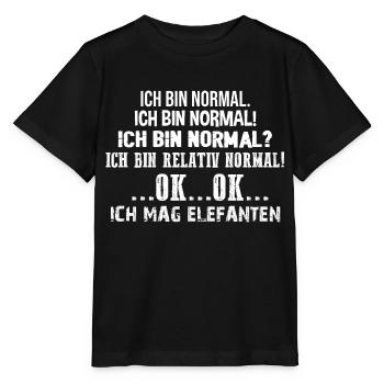 Dickhäuter Rüsseltier Elefant - Stanley/Stella Kinder T-Shirt MINI CREATOR  - Schwarz - Vorne - Mikhail (115cm)