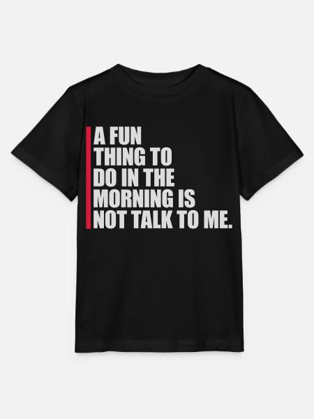not talk to me - Stanley/Stella Kinder T-Shirt MINI CREATOR - Schwarz