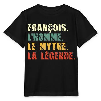 François l homme le mythe la légende - T-shirt bio MINI CREATOR Stanley/Stella Enfant - noir - Devant - Mikhail (115cm)
