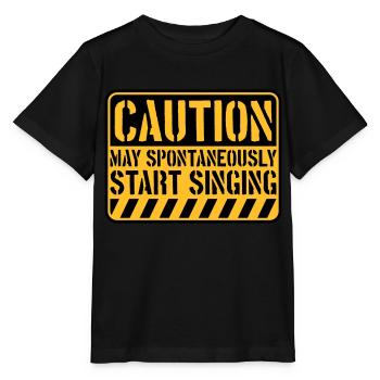 peut spontanément commencer à chanter - T-shirt bio MINI CREATOR Stanley/Stella Enfant - noir - Devant - Mikhail (115cm)
