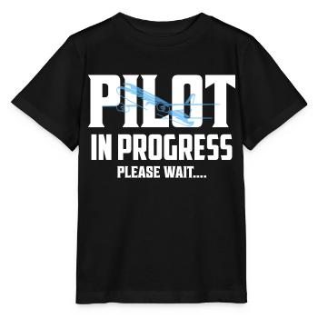 Pilote en cours Veuillez patienter.... Aviation Compagnie aérienne - T-shirt bio MINI CREATOR Stanley/Stella Enfant - noir - Devant - Mikhail (115cm)