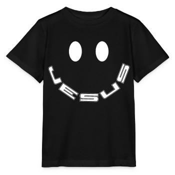 Jésus - T-shirt bio MINI CREATOR Stanley/Stella Enfant - noir - Devant - Mikhail (115cm)