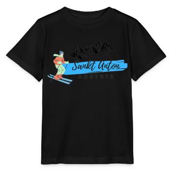 Sankt Anton - Stanley/Stella Kinder T-Shirt MINI CREATOR  - Schwarz - Vorne - Mikhail (115cm)