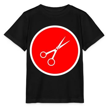 Scissors Barber Circle - Stanley/Stella MINI CREATOR Kids’ T-Shirt - black - Front - Mikhail (115cm)