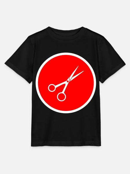 Schere Barber Kreis - Stanley/Stella Kinder T-Shirt MINI CREATOR - Schwarz