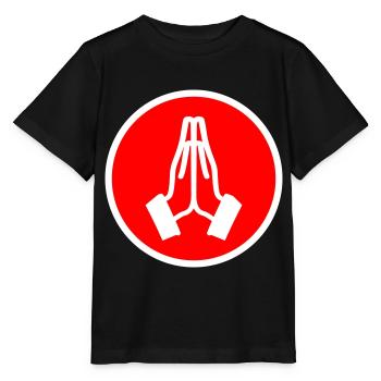 Cercle des mains en prière - T-shirt bio MINI CREATOR Stanley/Stella Enfant - noir - Devant - Mikhail (115cm)
