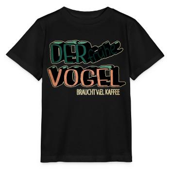 spaß ich liebe kaffee spruch montag zitat müde - Stanley/Stella Kinder T-Shirt MINI CREATOR  - Schwarz - Vorne - Mikhail (115cm)