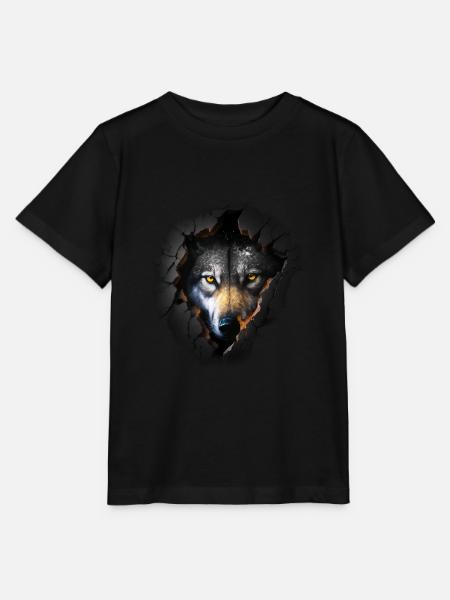 Wolf Wolves Animals Gift Art Animal Motif - Stanley/Stella MINI CREATOR Kids’ T-Shirt - black