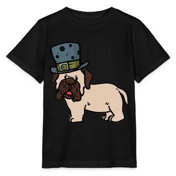 Idée cadeau Dog Owner Pug Hat Mister Sir - T-shirt bio MINI CREATOR Stanley/Stella Enfant - noir - Devant - Mikhail (115cm)