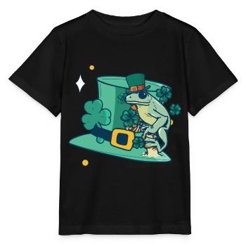 Chapeau Grenouille Lucky Charm Quark Amphibiens Cadeau - T-shirt bio MINI CREATOR Stanley/Stella Enfant - noir - Devant - Mikhail (115cm)