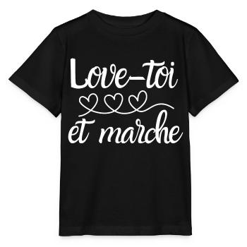 love toi et marche - T-shirt bio MINI CREATOR Stanley/Stella Enfant - noir - Devant - Mikhail (115cm)