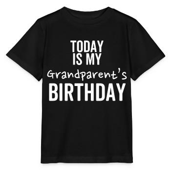 Heute ist der Geburtstag meiner Großeltern - Stanley/Stella Kinder T-Shirt MINI CREATOR  - Schwarz - Vorne - Mikhail (115cm)