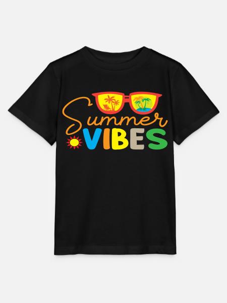 Summer Vibes - Stanley/Stella Kinder T-Shirt MINI CREATOR - Schwarz