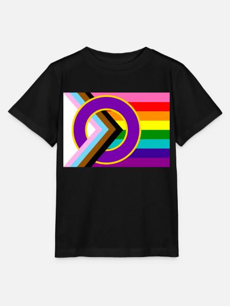 Progressive Pride-Flagge - Stanley/Stella Kinder T-Shirt MINI CREATOR  - Schwarz