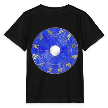 Étoile - Zodiaque - Lune - Ciel étoilé - T-shirt bio MINI CREATOR Stanley/Stella Enfant - noir - Devant - Mikhail (115cm)