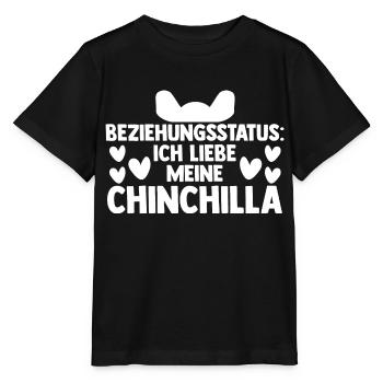 Beziehungsstatus Ich liebe meine Chinchilla - Stanley/Stella Kinder T-Shirt MINI CREATOR  - Schwarz - Vorne - Mikhail (115cm)