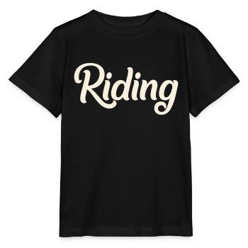 Riding - Riding - Horse - Horses - Slogan - Saying - Stanley/Stella MINI CREATOR Kids’ T-Shirt - black - Front - Mikhail (115cm)