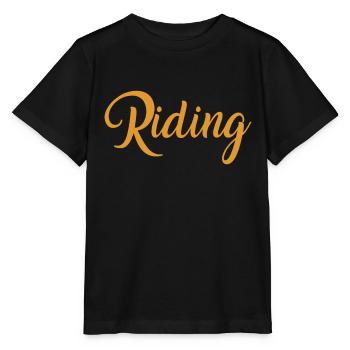 Riding - Riding - Horse - Horses - Slogan - Saying - Stanley/Stella MINI CREATOR Kids’ T-Shirt - black - Front - Mikhail (115cm)